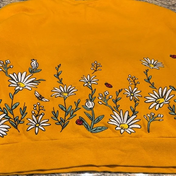 Disney Yellow Sweater with Floral and Winnie the Pooh Character Design - Picture 7 of 7